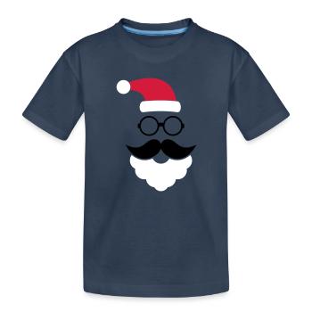 Hipster Santa Claus - T-shirt bio Premium Enfant - bleu marine - Devant