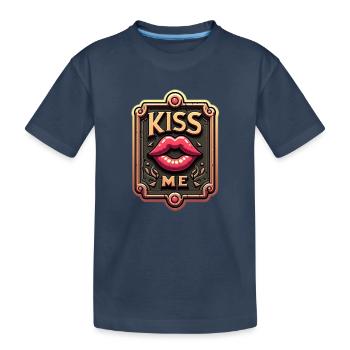 Embrasse-moi - T-shirt bio Premium Enfant - bleu marine - Devant