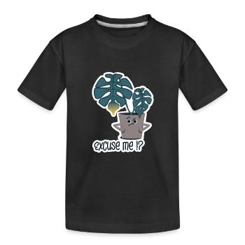 Plant - excuse me!? - Kids' Premium Organic T-Shirt - black - Front
