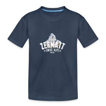 Zermatt Alpes suisses - T-shirt bio Premium Enfant - bleu marine - Devant