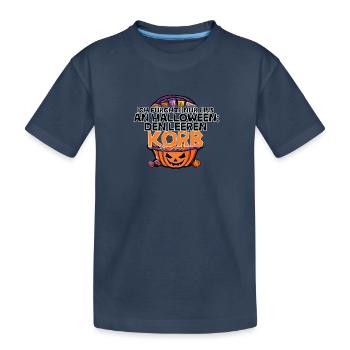 Halloween Print für mehr Süßes - Kinder Premium Bio T-Shirt - Navy - Vorne