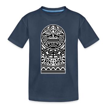 Tiki Maori Design - T-shirt bio Premium Enfant - bleu marine - Devant