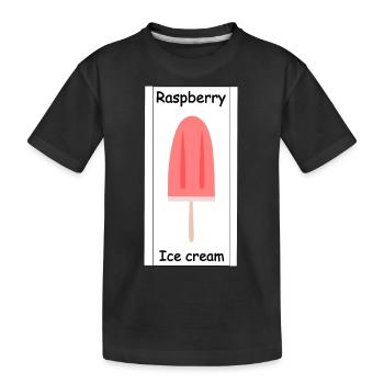 Raspberry Ice cream - Kinder Premium Bio T-Shirt - Schwarz - Vorne