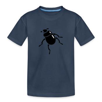scarabée coléoptère / beetle (2c) - T-shirt bio Premium Enfant - bleu marine - Devant