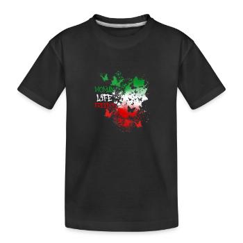 Woman Life Freedom, Butterflies,Iran,Flag - Kids' Premium Organic T-Shirt - black - Front