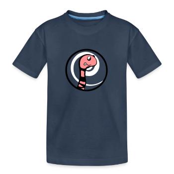Regenwurm "Ragnar" - Kinder Premium Bio T-Shirt - Navy - Vorne