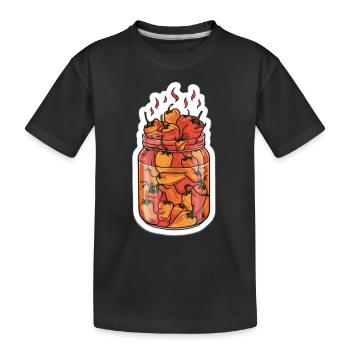 Chilli-Hot - Kids' Premium Organic T-Shirt - black - Front