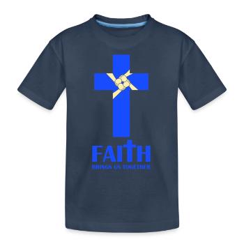 La foi nous rassemble - T-shirt bio Premium Enfant - bleu marine - Devant