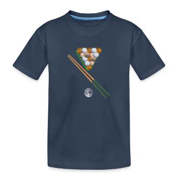 billard,planeten,planet,erde,spiel - Kinder Premium Bio T-Shirt - Navy - Vorne