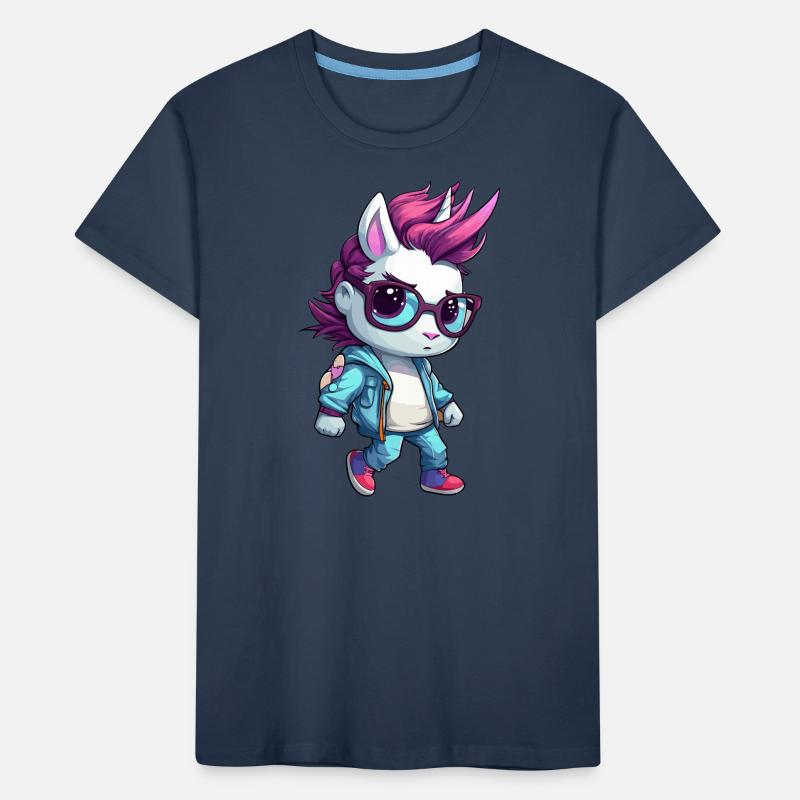 Einhorn - Punk oder Nerd? Kinder Premium Bio T-Shirt
