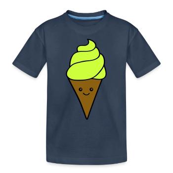 Icecream Smile - Kinder Premium Bio T-Shirt - Navy - Vorne