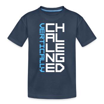 verticalement défié drôle petit gens blague hommes - T-shirt bio Premium Enfant - bleu marine - Devant