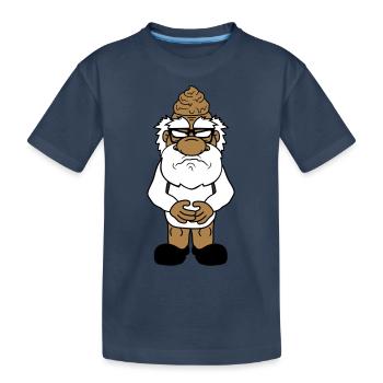 shit shit sour boese veraergert kot heap - Kids' Premium Organic T-Shirt - navy - Front