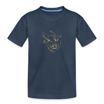 Motifs illustrés avec du bœuf - T-shirt bio Premium Enfant - bleu marine - Devant