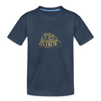 Motifs illustrés avec tortue - T-shirt bio Premium Enfant - bleu marine - Devant