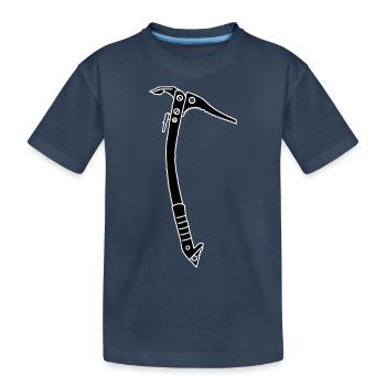 Eispickel Klettern 2 - Kinder Premium Bio T-Shirt - Navy - Vorne
