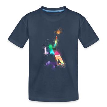 volleyball,volleyballer, Beachball,Graffiti,bunt - Kinder Premium Bio T-Shirt - Navy - Vorne