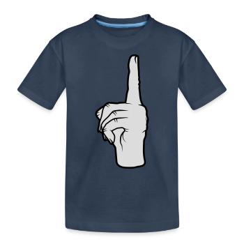 Pointez du doigt vers le haut - T-shirt bio Premium Enfant - bleu marine - Devant