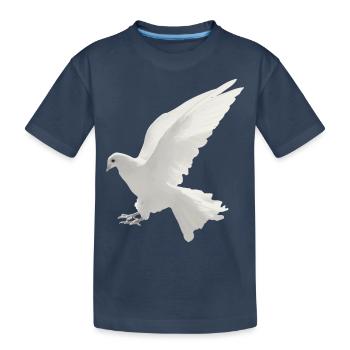 Signes de paix (colombe) - T-shirt bio Premium Enfant - bleu marine - Devant