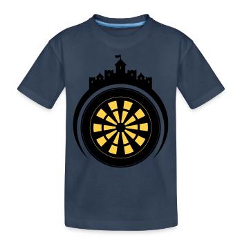 Dart Castle Emblem - Kids' Premium Organic T-Shirt - navy - Front