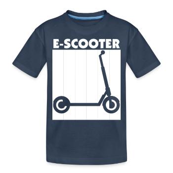 E-Scooter Scooter - T-shirt bio Premium Enfant - bleu marine - Devant