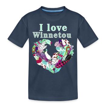 Enregistrer Winnetou,Winnetou,Federn,Illustration - T-shirt bio Premium Enfant - bleu marine - Devant