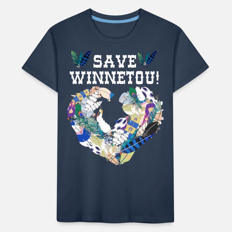 save winnetou,font,typo,Winnetou, feathers Kids' Premium Organic T-Shirt