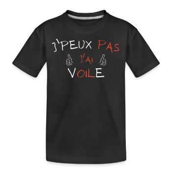 J'peux pas j'ai Voile - T-shirt bio Premium Enfant - noir - Devant