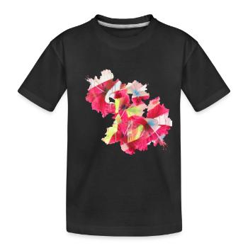 Hibiscus,Flower,Lotus,Blossom,Floral,Graffiti - Kids' Premium Organic T-Shirt - black - Front