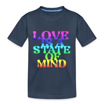 l’amour est un état d’, LGBT,regenbogen,bunt - T-shirt bio Premium Enfant - bleu marine - Devant