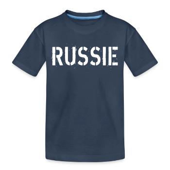 Russia - Kids' Premium Organic T-Shirt - navy - Front