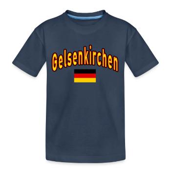 Gelsenkirchen German flag - Kids' Premium Organic T-Shirt - navy - Front