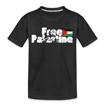Free Palestine - Kids' Premium Organic T-Shirt - black - Front