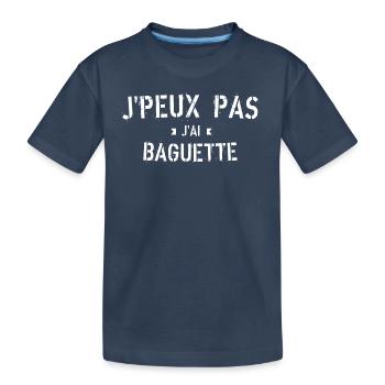 J Peux pas j ai baguette - T-shirt bio Premium Enfant - bleu marine - Devant