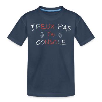 J'peux pas j'ai console - T-shirt bio Premium Enfant - bleu marine - Devant
