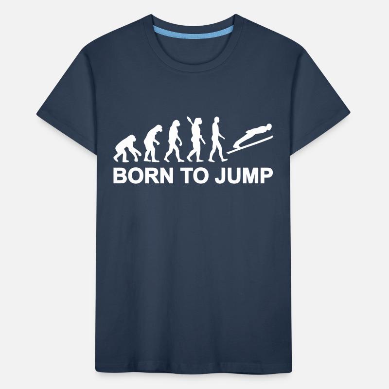 Evolution Ski-jumping Kids' Premium Organic T-Shirt
