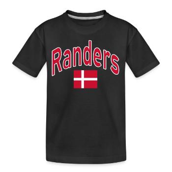 Randers dänemark flagge - Kinder Premium Bio T-Shirt - Schwarz - Vorne