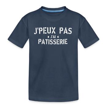 J peux pas j ai Pâtisserie - T-shirt bio Premium Enfant - bleu marine - Devant