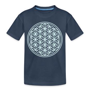 FLOWER OF LIFE - Kids' Premium Organic T-Shirt - navy - Front