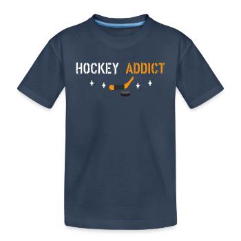 Hockey addict - T-shirt bio Premium Enfant - bleu marine - Devant