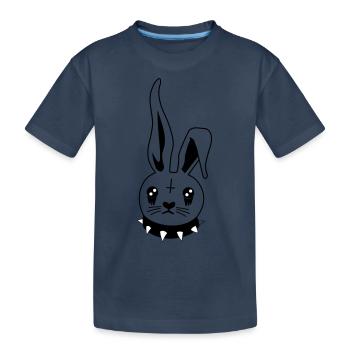 Emo Hase - Kinder Premium Bio T-Shirt - Navy - Vorne