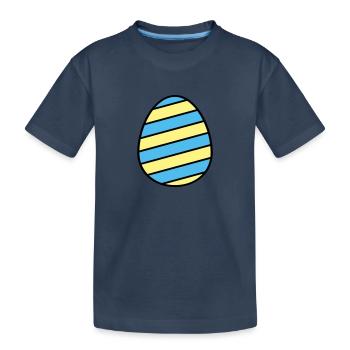 Osterei farbenfroh - Kinder Premium Bio T-Shirt - Navy - Vorne