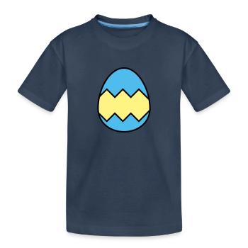 Osterei farbenfroh - Kinder Premium Bio T-Shirt - Navy - Vorne
