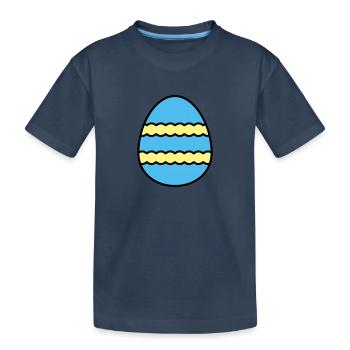 Osterei farbenfroh - Kinder Premium Bio T-Shirt - Navy - Vorne