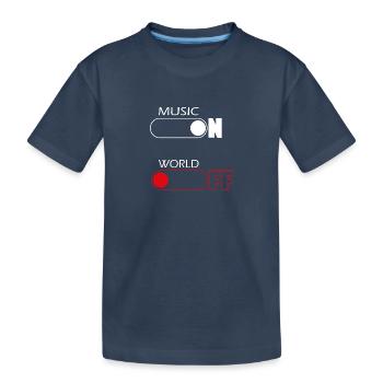 On and Off Buttons, music, world - T-shirt bio Premium Enfant - bleu marine - Devant