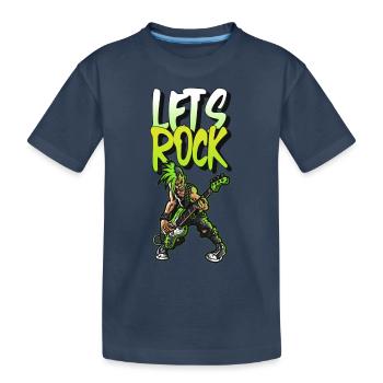 Let's Rock . Metal Rock Shirt - Kinder Premium Bio T-Shirt - Navy - Vorne