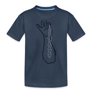 Les doigts dispersent le sel - T-shirt bio Premium Enfant - bleu marine - Devant