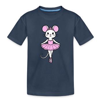 Souris ballerine - T-shirt bio Premium Enfant - bleu marine - Devant