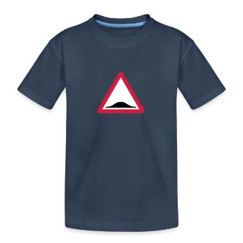 Triangle panel back donkey 209 - Kids' Premium Organic T-Shirt - navy - Front