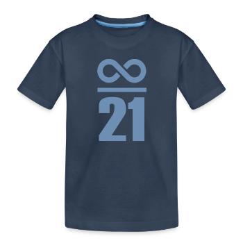 Infini de 21 millions de Bitcoin - T-shirt bio Premium Enfant - bleu marine - Devant